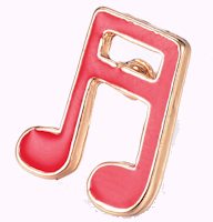  Musical 16th Note Pins Gold (Pkg of 12)