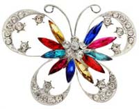 Butterfly Rhinestone Brooch