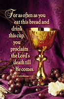 Communion Bulletin Covers - 1 Corinthians 11:26 (Pkg of 100)