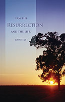 John 11:25 Funeral Bulletin Covers (Pkg of 100)
