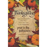 Great Is Thy Faithfulness, Thanksgiving Bulletin Covers (Pkg of 100)