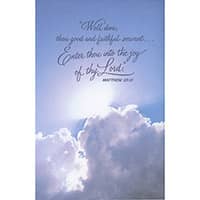 Matthew 25:21 Funeral Bulletin Covers (Pkg of 100)