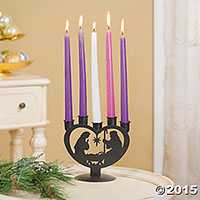 Advent Nativity Candleholder