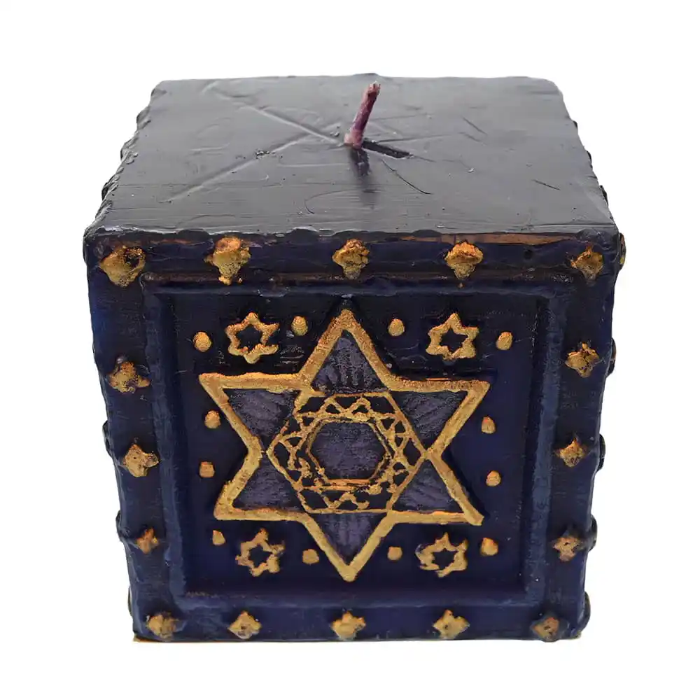 Menorah and Star of David Candle - Star of David Side