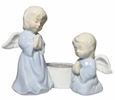 Praying Angels Porcelain Candle Holder