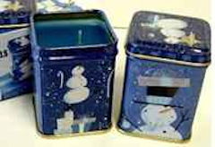 Snowman Wick'n Tin Candles Set