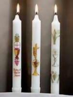 Gold Chalice First Communion Candles -24