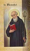 St. Benedict Lives of The Saints Holy Card