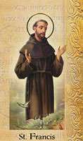 St. Francis - Lives of The Saints Holy Card