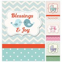 Blessings and Joy Baby Greeting Cards (Box of 12)