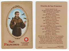 Oracin de San Francisco Prayer Card