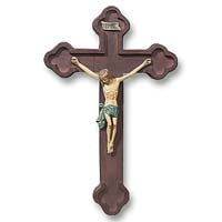 Budded Cross Resin Wall Crucifix