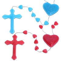 Heart Rosary, Plastic Rosaries, Children's Rosaries