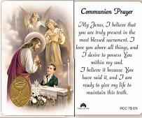 Communion Holy Prayer Card for Boys