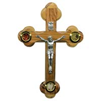 5 Inch Olive Wood Crucifix, Wood Wall Crucifix