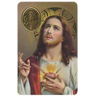Sacred Heart of Jesus Prayer Card Laminated