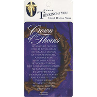 Crown of Thorns Easter Prayer Card & Pin