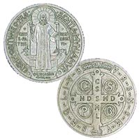 St. Benedict Medal Token Coin Silver