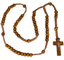 Wood Rosary, Wooden Rosary Beads - Natural Wood