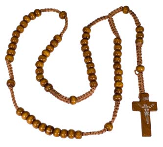 Wood Rosary, Wooden Rosary Beads - Natural Wood Sterling Gifts