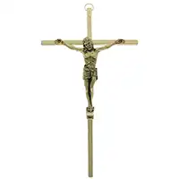 8 Inch Gold Wall Crucifix - Catholic Home Decor