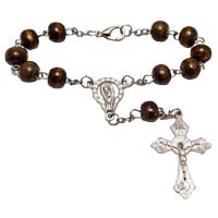 Auto Rosary, Car Rosary, Wood Bead Rosary