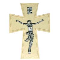 6 Inch Resin Wall Crucifix, Silver or Gold Corpus