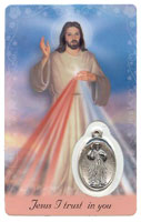 Divine Mercy Holy Card and Medal