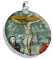 Stainless Steel Jesus Pendant Medallion, Jesus Necklace