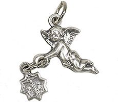 Angel Holding a Crucifix Angel Charms