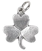 3 Leaf Clover Charm, Silver Shamrock Charm