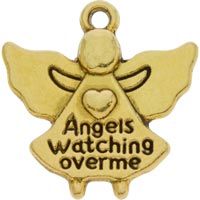 12 Angels Watching Over Me Gold Charms 