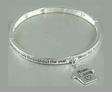 House Blessing Bracelet Silver - House Charm