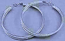 Twisted Silver Hoop Earrings