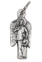 Child and Guardian Angel Charm