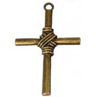 Cross Charms, Cross Pendant - Bronze or Silver