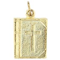 Gold Holy Bible Charm - Religious Charms