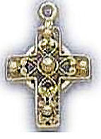 Gold Cross Charm, Small Cross Pendant
