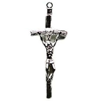 Papal Crucifix Pendant Pewter