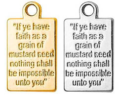 Matthew 17:20 Faith Charms, Christian Jewelry Charms