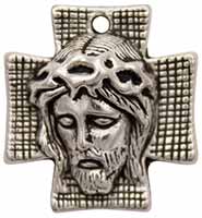 Head of Christ on Cross Pendant - Cross Charm