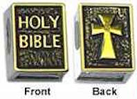 Sterling Silver Holy Bible Bead Charm