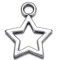 Star Charms Silver Pack of 7