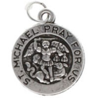 St. Michael's Charm Pray for Us Silver