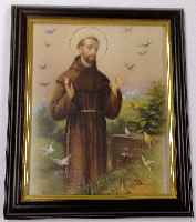 St. Francis Picture in Walnut Frame