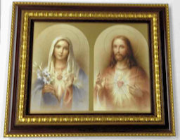 The Sacred Hearts Print Gold Museum Frame