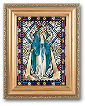 Our Lady of Grace - Stained Glass - Framed