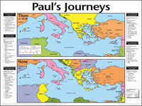 Paul's Journey Wall Chart- Laminated