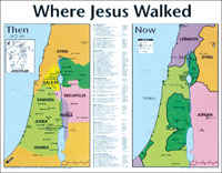 Where Jesus Walked Wall Chart- Laminated