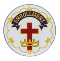 Cross & Crown Enrollment Button Pins